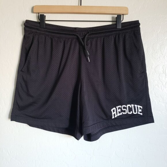 Tillys RSQ 6" Rescue Mesh Shorts Black Size Men's XL Lightweight Drawstring - Picture 1 of 7